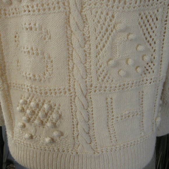 Hand Knit Button Front Cardigan & Infinity Scarf - Picture 6 of 8